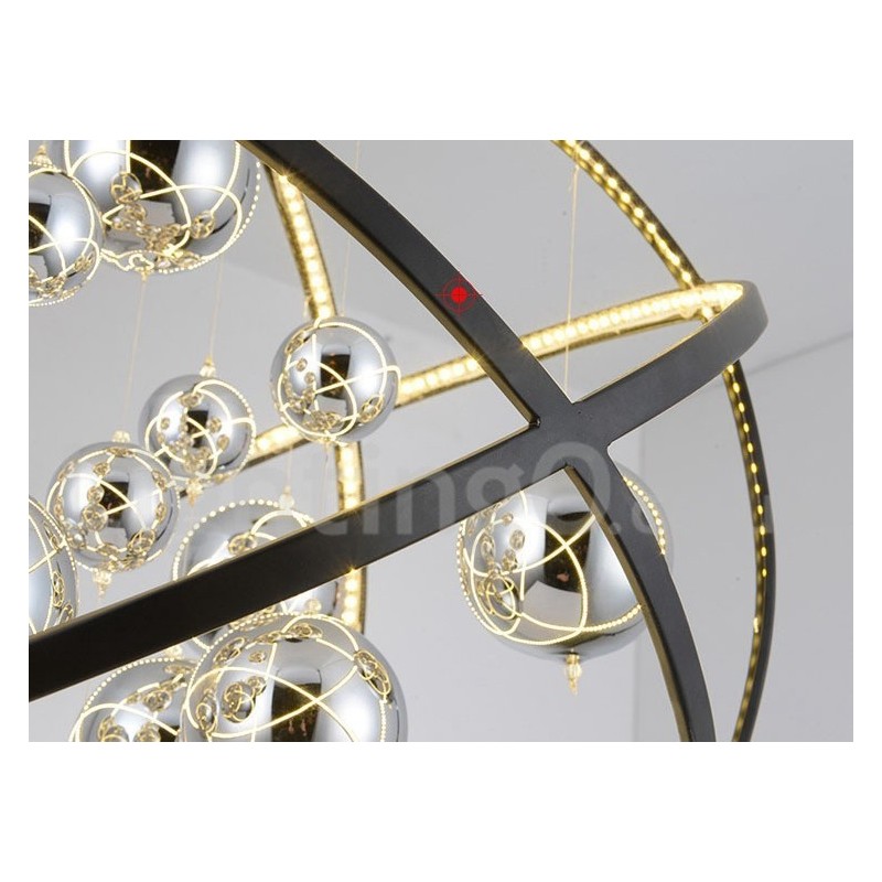 Diameter 50CM 80CM Vintage Globe Chandelier Rusty Colour Pendant Light