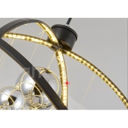 Diameter 50CM 80CM Vintage Globe Chandelier Rusty Colour Pendant Light