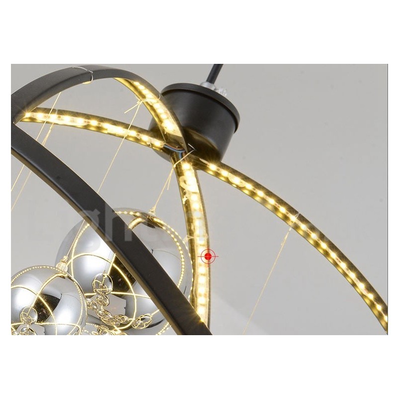 Diameter 50CM 80CM Vintage Globe Chandelier Rusty Colour Pendant Light