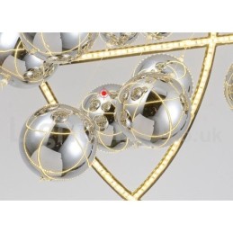 Diameter 50CM 80CM Vintage Globe Chandelier Rusty Colour Pendant Light