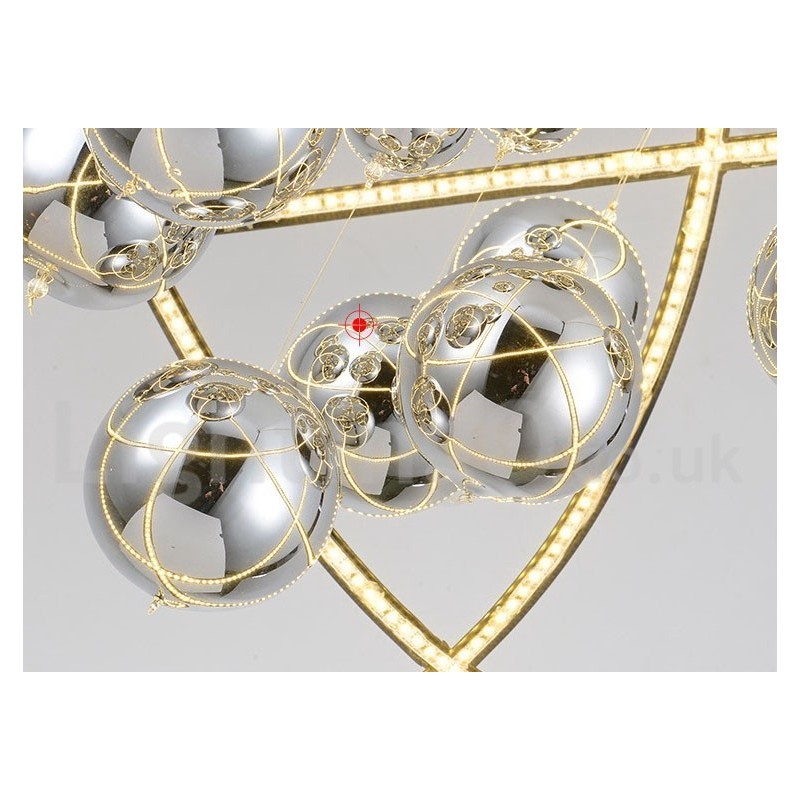 Diameter 50CM 80CM Vintage Globe Chandelier Rusty Colour Pendant Light