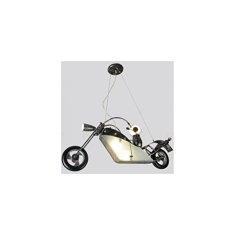 Nostalgic Children Boy Motorcycle Iron Chandelier lighting lamps