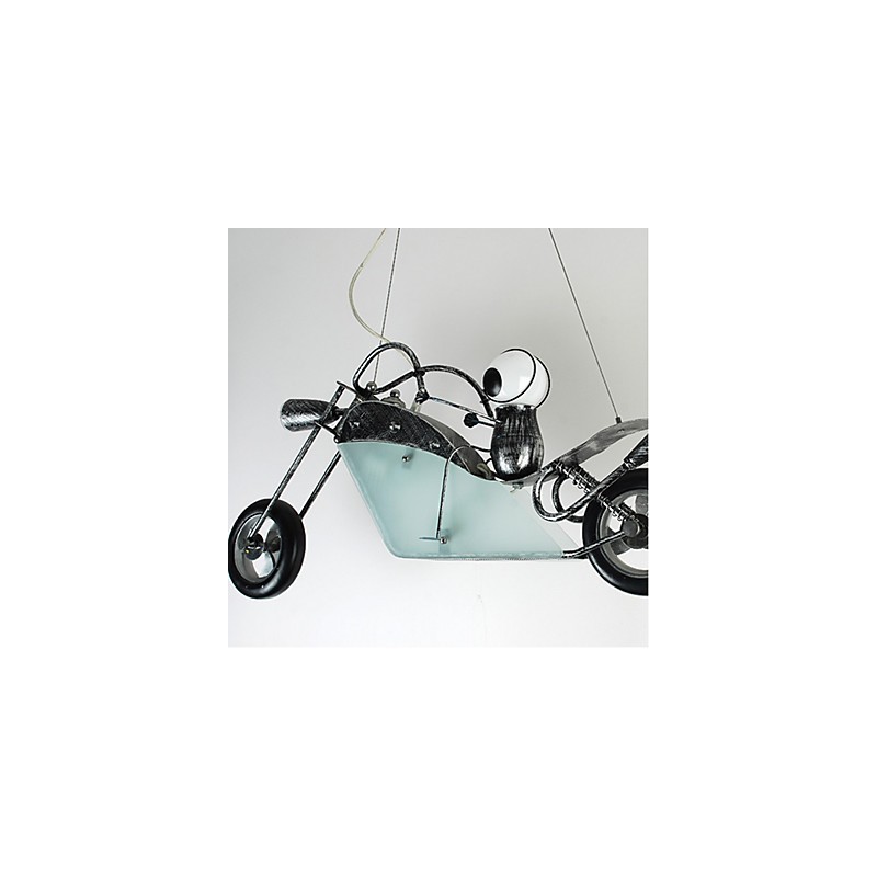 Nostalgic Children Boy Motorcycle Iron Chandelier lighting lamps