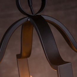 4 Light Vintage Minimalist Iron Painting Pendant Light