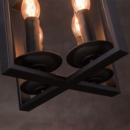 4 Light Vintage Minimalist Iron Painting Pendant Light