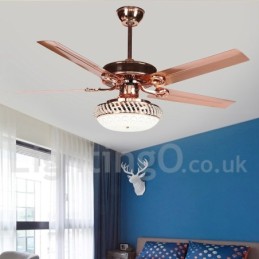 52" European Style Modern Contemporary Ceiling Fan