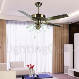 52" European Style Vintage Ceiling Fan