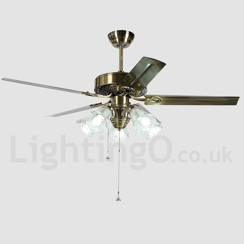52" European Style Vintage Ceiling Fan