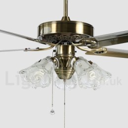 52" European Style Vintage Ceiling Fan