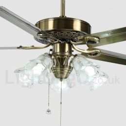 52" European Style Vintage Ceiling Fan