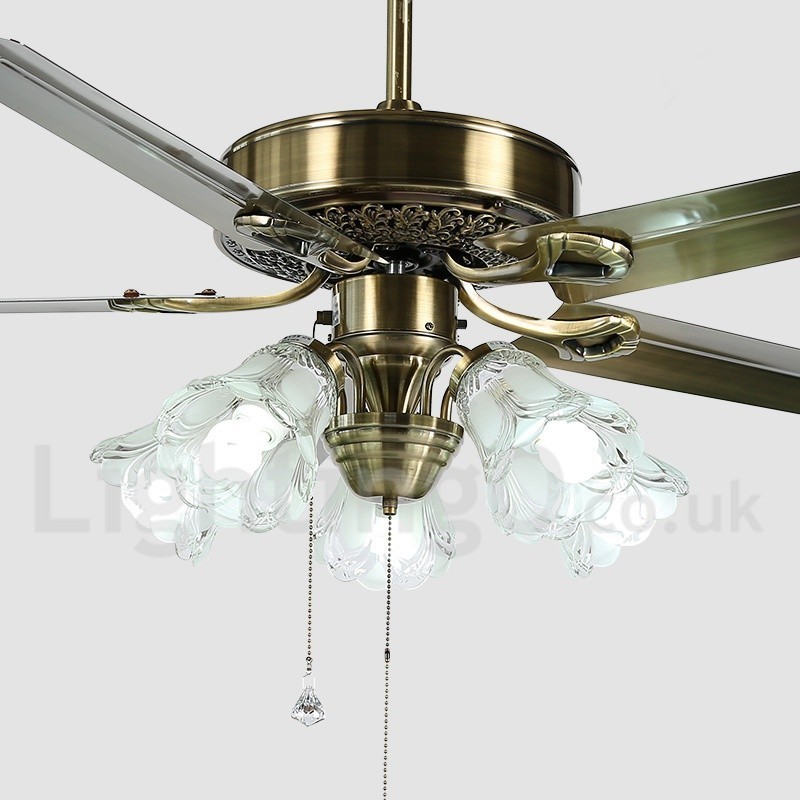 52" European Style Vintage Ceiling Fan
