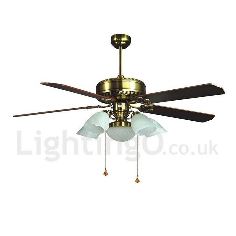 52" European Style Modern Contemporary Ceiling Fan