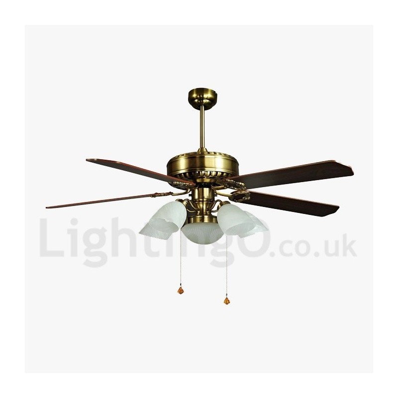 52" European Style Modern Contemporary Ceiling Fan