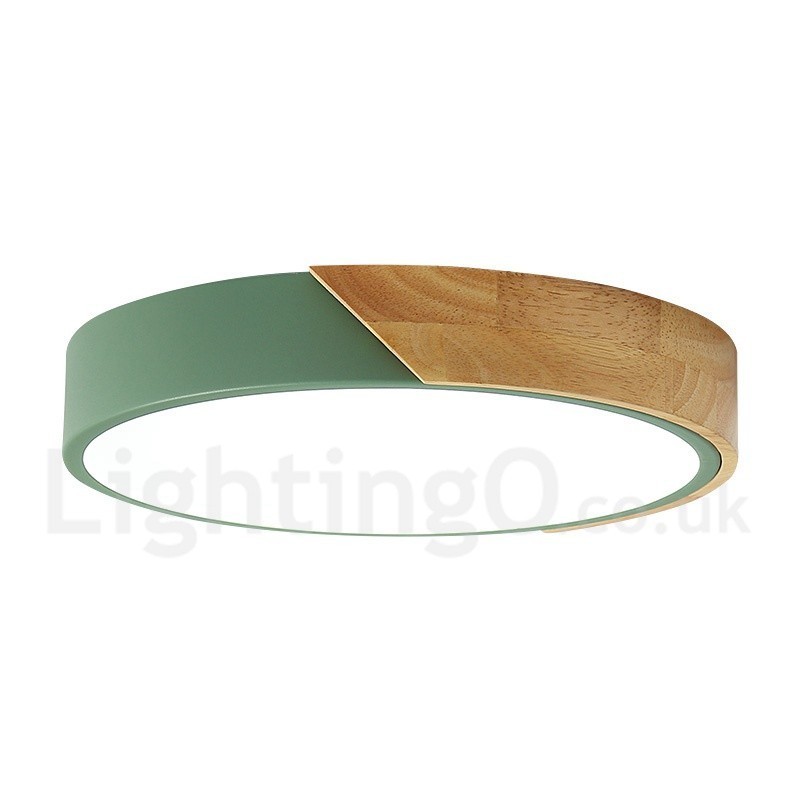 Modern Contemporary Steel Wood Lighting Ceiling Light