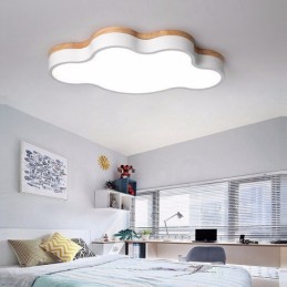 Macaron Multicolor Modern Contemporary Steel Flush Wood Light Ceiling Light
