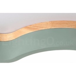 Macaron Multicolor Modern Contemporary Steel Flush Wood Light Ceiling Light