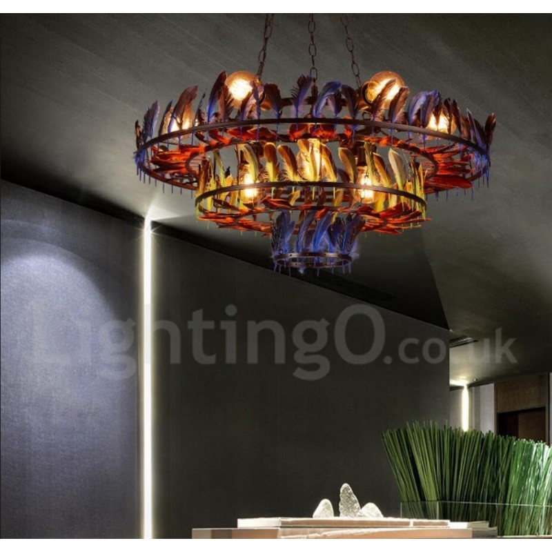 Retro Steel Lighting Store Pendant Chandelier Light