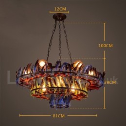 Retro Steel Lighting Store Pendant Chandelier Light