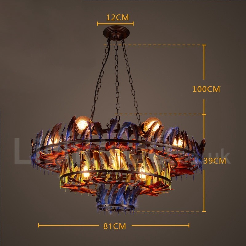Retro Steel Lighting Store Pendant Chandelier Light