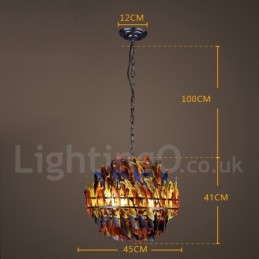 Retro Steel Lighting Store Pendant Chandelier Light