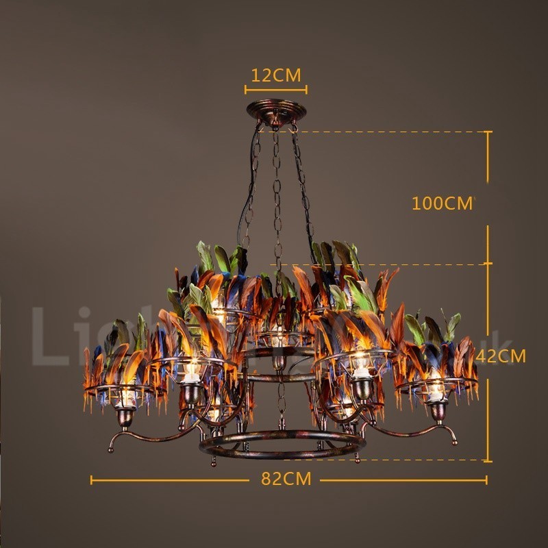 Retro Steel Lighting Store Pendant Chandelier Light