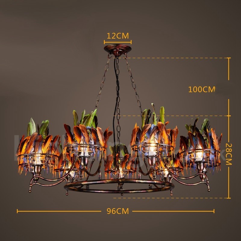 Retro Steel Lighting Store Pendant Chandelier Light