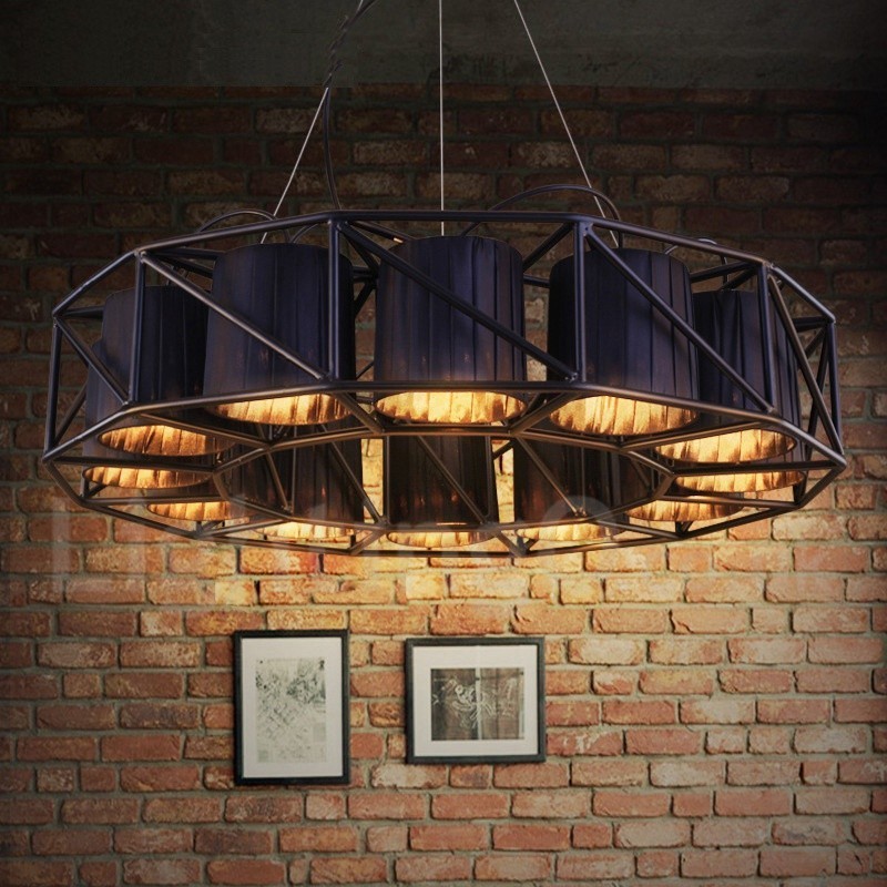 Industrial Style Steel Lighting Store Pendant Chandelier Light