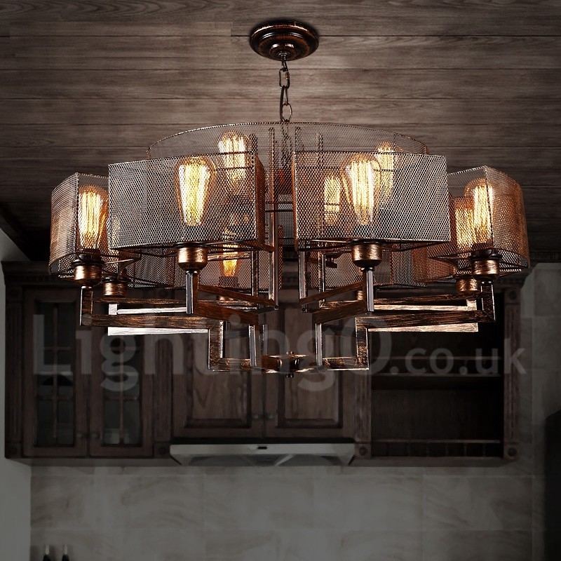 Industrial Style Steel Lighting Store Pendant Chandelier Light