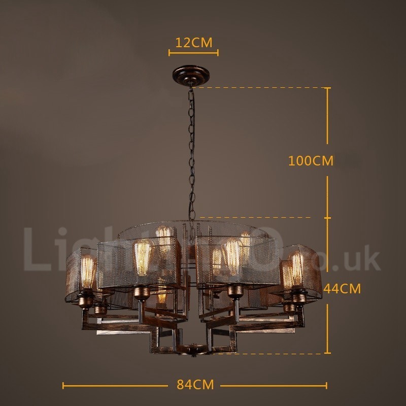 Industrial Style Steel Lighting Store Pendant Chandelier Light