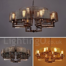 Industrial Style Steel Lighting Store Pendant Chandelier Light