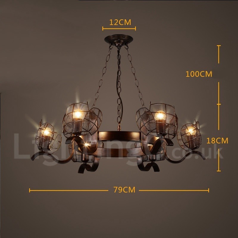 Industrial Style Steel Lighting Store Pendant Chandelier Light