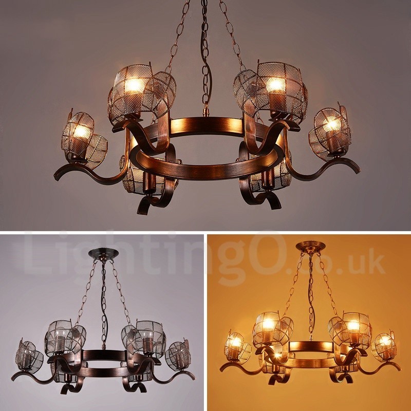 Industrial Style Steel Lighting Store Pendant Chandelier Light