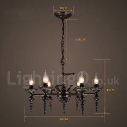 Industrial Style Steel Lighting Store Pendant Chandelier Light