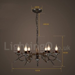 Industrial Style Steel Lighting Store Pendant Chandelier Light