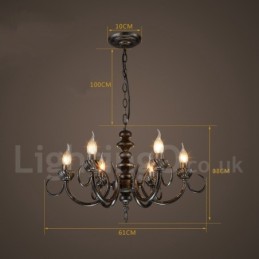 Industrial Style Steel Lighting Store Pendant Chandelier Light