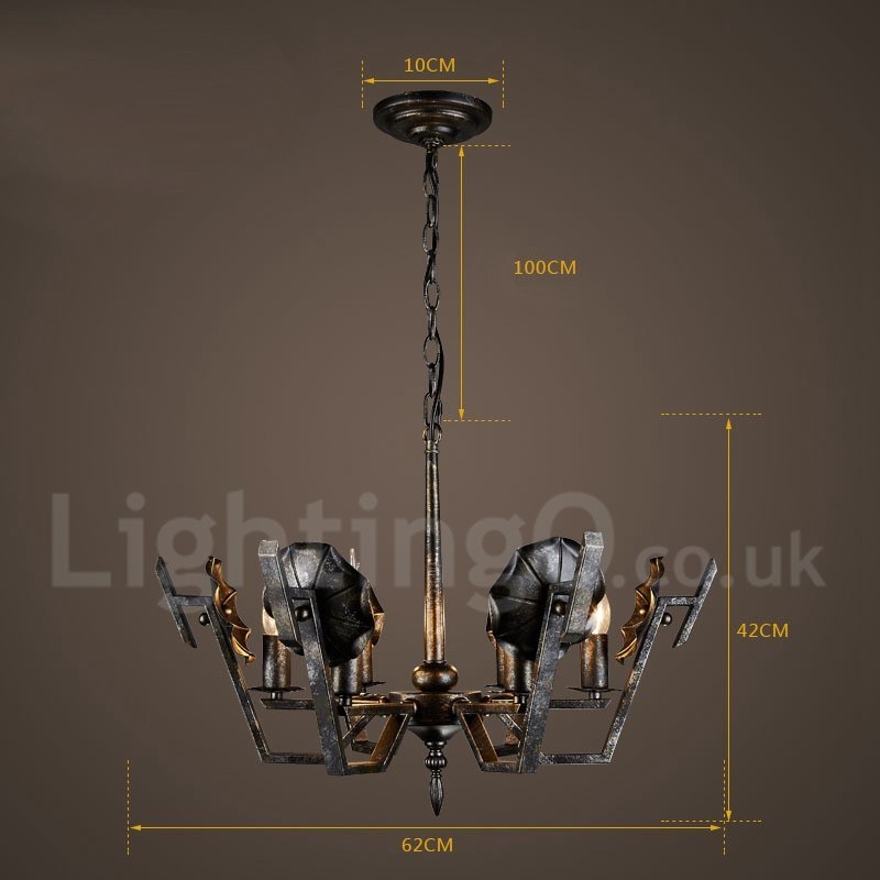 Industrial Style Steel Lighting Store Pendant Chandelier Light