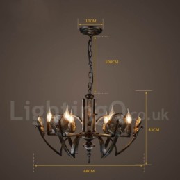 Industrial Style Steel Lighting Store Pendant Chandelier Light