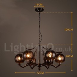 Industrial Style Steel Lighting Store Pendant Chandelier Light