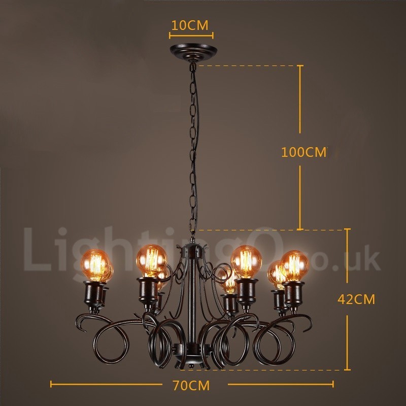 Industrial Style Steel Lighting Store Pendant Chandelier Light