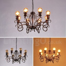 Industrial Style Steel Lighting Store Pendant Chandelier Light