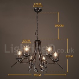 Industrial Style Steel Lighting Store Pendant Chandelier Light