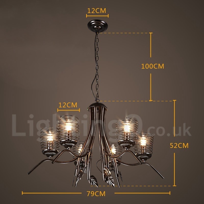 Industrial Style Steel Lighting Store Pendant Chandelier Light