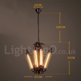 Industrial Style Steel Lighting Store Pendant Chandelier Light
