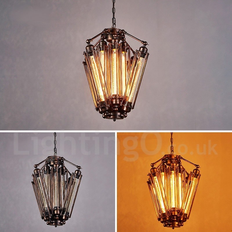Industrial Style Steel Lighting Store Pendant Chandelier Light