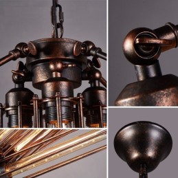 Industrial Style Steel Lighting Store Pendant Chandelier Light
