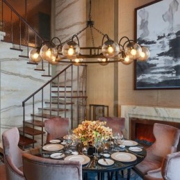 Industrial Style Steel Lighting Store Pendant Chandelier Light