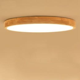 Ultra thin Round Wood Ceiling Lamp Solid Wood Acrylic Ceiling Lamp Nordic Lights