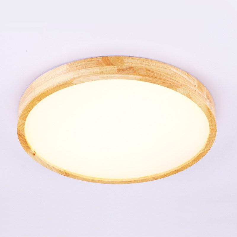 Ultra thin Round Wood Ceiling Lamp Solid Wood Acrylic Ceiling Lamp Nordic Lights