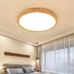 Ultra thin Round Wood Ceiling Lamp Solid Wood Acrylic Ceiling Lamp Nordic Lights