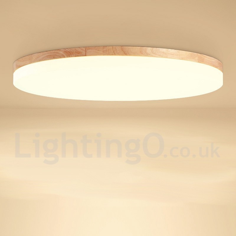 Nordic Round Ceiling Lamp Simple Modern Solid Wood Lamp Ultra thin Ceiling Lamp